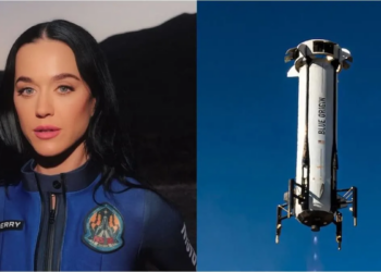 Katy Perry regresa del espacio tras misión femenina de Blue Origin