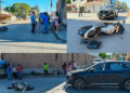 Turista alemán causa choque con motociclista en en Valles
