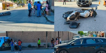 Turista alemán causa choque con motociclista en  en Valles