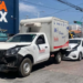 Choque múltiple en Zona Centro deja solo daños materiales