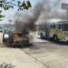 En Ciudad Valles, un incendio arrasa con una camioneta