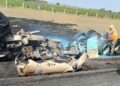 Fotos | Vuelca tráiler y se incendia en libramiento de Ciudad Valles