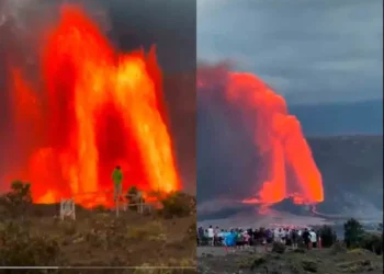 VIDEO | Fuentes de lava de 300 metros se observan en la erupción del Kilauea en Hawái