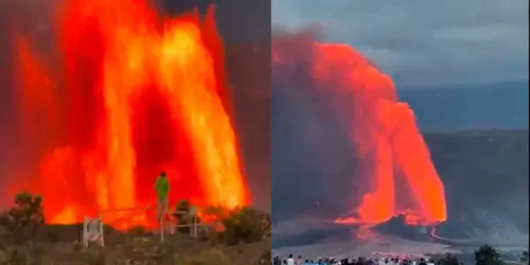 VIDEO | Fuentes de lava de 300 metros se observan en la erupción del Kilauea en Hawái