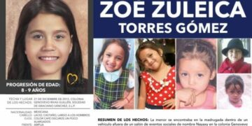 Cuestionan cumplimiento de recomendación por desaparición de la menor Zoé Zuleica