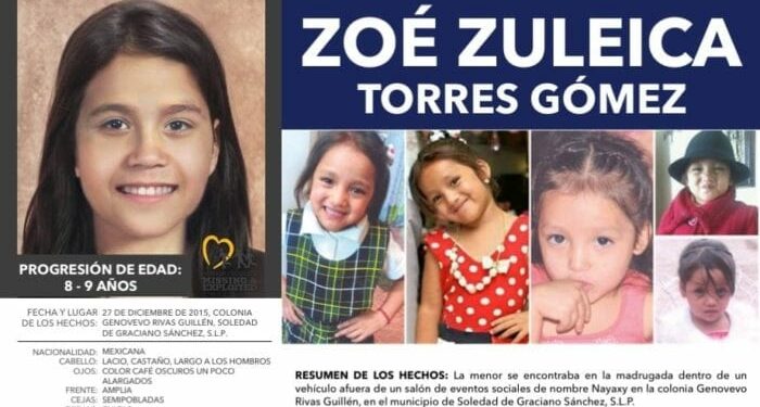 Cuestionan cumplimiento de recomendación por desaparición de la menor Zoé Zuleica