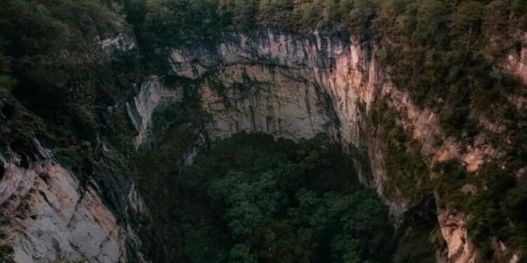 Sótano de La Hoya de la Luz en la Trinidad en Xilitla