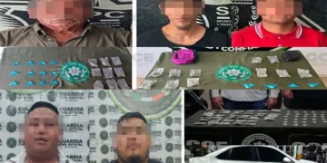 Cinco detenidos por la GCE con drogas en operativos de seguridad
