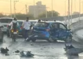 Mujer resulta lesionada en aparatoso accidente en el Circuito Potosí