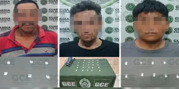 Con 45 dosis de enervantes capturan a 3 narcomenudistas