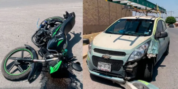 Motociclista lesionado tras ser arrollado frente a la Fenapo