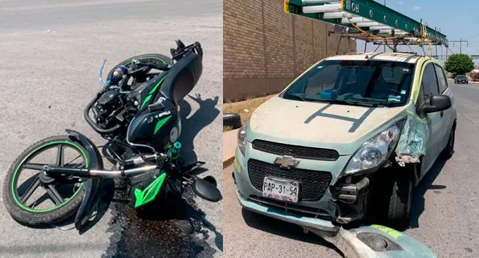Motociclista lesionado tras ser arrollado frente a la Fenapo
