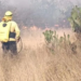 Incendio arrasa pastizales en Ojo Pinto; cuerpos de auxilio combaten las llamas