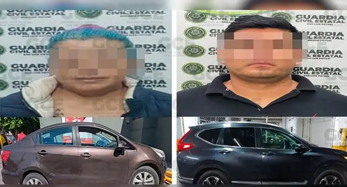 Guardia Civil Estatal recupera ocho vehículos con reporte de robo y detiene a dos personas