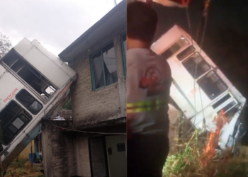 Camión se impacta contra casa en Atizapán
