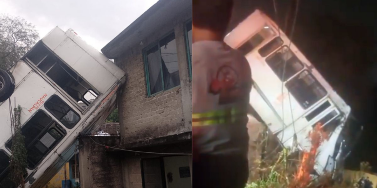 Camión se impacta contra casa en Atizapán