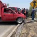 Sale del camino y choca contra poste en la 57