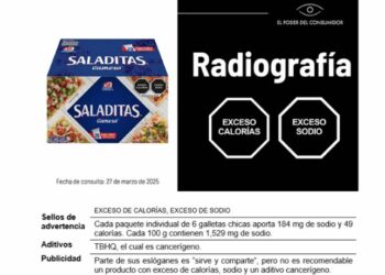 Saladitas Gamesa contienen ingrediente cancerígeno según alerta de EPC