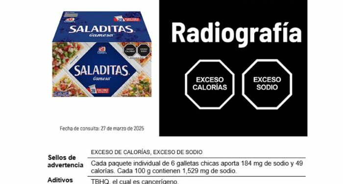 Saladitas Gamesa contienen ingrediente cancerígeno según alerta de EPC