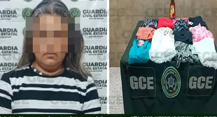 Sorprenden a fardera robando ropa