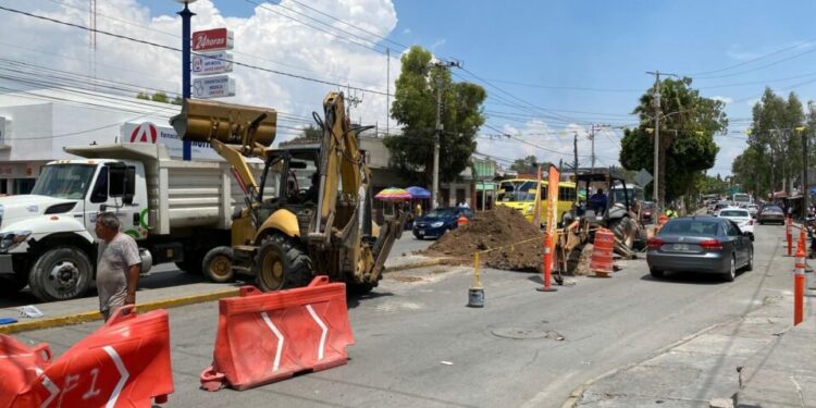 Se realizan labores de atención al socavón ubicado en el Saucito