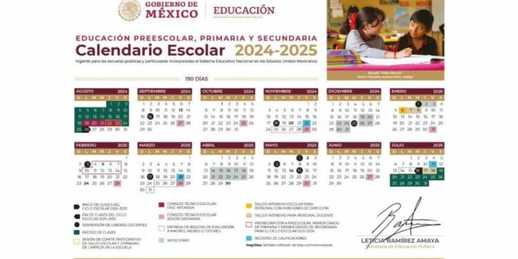 Listo, el calendario escolar 2025-2026 de la SEP