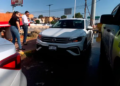 Choque múltiple en Av S Nava deja solo daños materiales