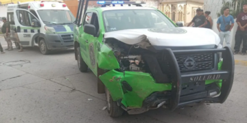 Accidente vial en Soledad involucra patrulla municipal