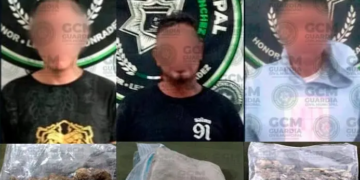 Capturan a tres sujetos en posesión de “mota”