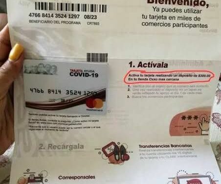 Alerta por tarjetas falsas del Bienestar que piden activación en tiendas Oxxo