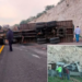 Tráiler sufre volcadura en la carretera a México y paraliza el tráfico por horas