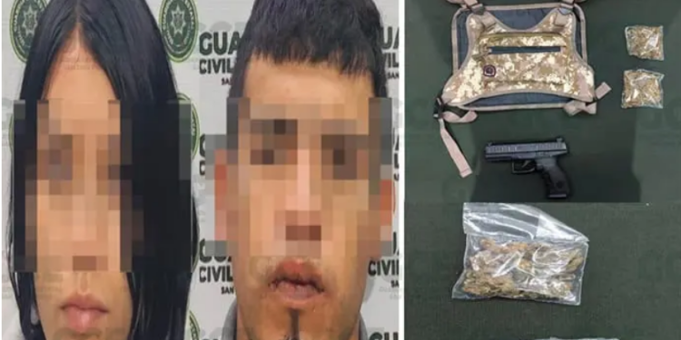 Policía detiene a dos con marihuana y réplica de pistola en Benito Juárez