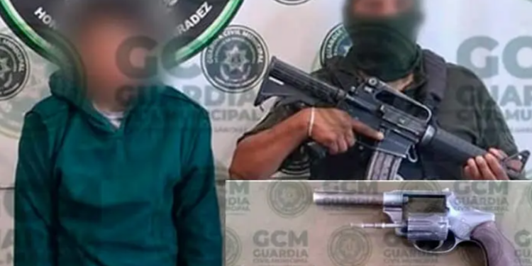 Capturan a individuo con arma de fuego en Soledad