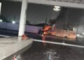 Camioneta se incendia en gasolinera ubicada frente a la Central de Autobuses de San Luis Potosí