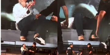 VIDEO | ¿Estaba bajo los efectos del alcohol? Nodal se recostó durante su presentación