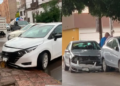 Choque múltiple en el Barrio de Tequis deja cuantiosos daños materiales