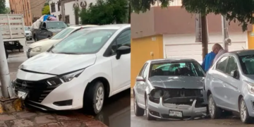 Choque múltiple en el Barrio de Tequis deja cuantiosos daños materiales
