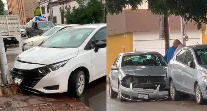 Choque múltiple en el Barrio de Tequis deja cuantiosos daños materiales