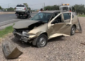 Accidente entre dos vehículos en la carretera Ríoverde deja solo daños menores