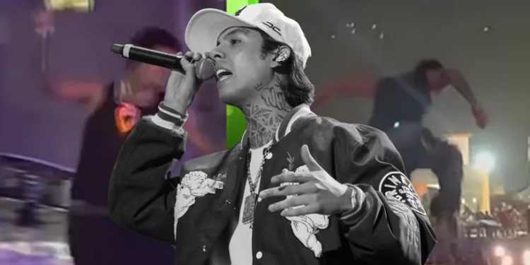 Natanael Cano golpea a su DJ y rompe equipo en el Baja Beach Fest