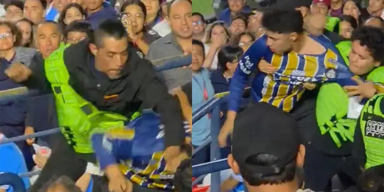 VIDEO | Captan pelea en el Estadio Alfonso Lastras entre aficionados y elementos de seguridad