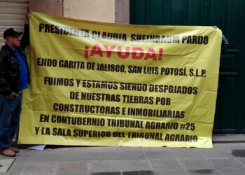 VIDEO | Ejidatarios protestan por despojo de tierras en la Garita de Jalisco