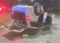 Volcadura múltiple en la carretera 57 deja daños en tres vehículos