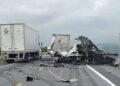 Chofer pierde la vida en choque de tráileres sobre la carretera 80