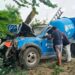 Pipa de gas se estrella contra un árbol en Cd. Valles