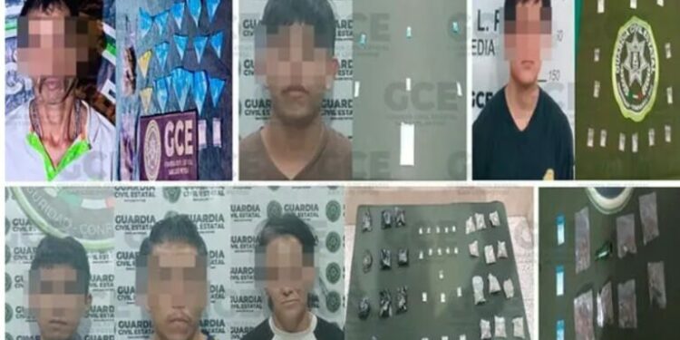 Detienen a seis vendedores de droga en un operativo