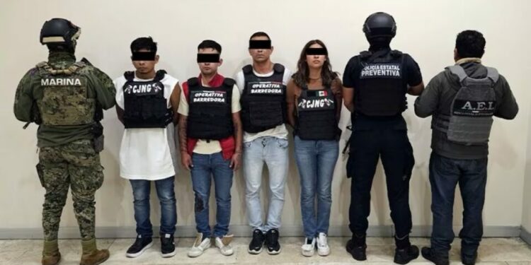 Caen seis de “La Barredora” del CJNG en Puebla