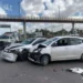 Choque múltiple en bulevar San Luis deja cuantiosos daños