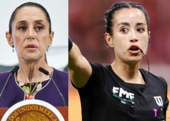 Sheinbaum reprueba amenazas a Katia García pese a ‘historia’ entre árbitros y mexicanos