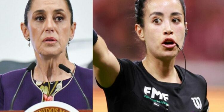 Sheinbaum reprueba amenazas a Katia García pese a ‘historia’ entre árbitros y mexicanos